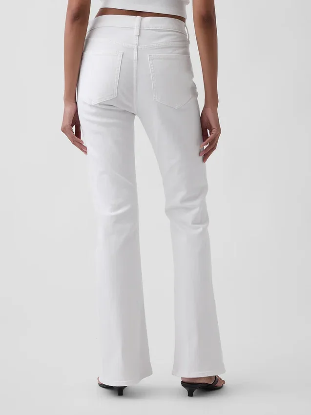 Jeans évasés taille haute style années 70