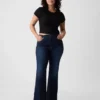 Jeans évasés taille haute style années 70