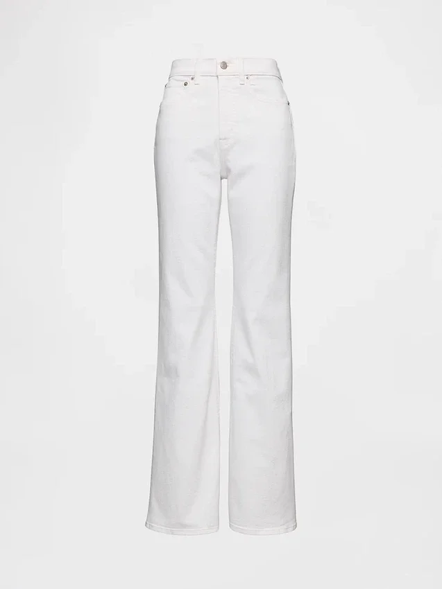 Jeans évasés taille haute style années 70