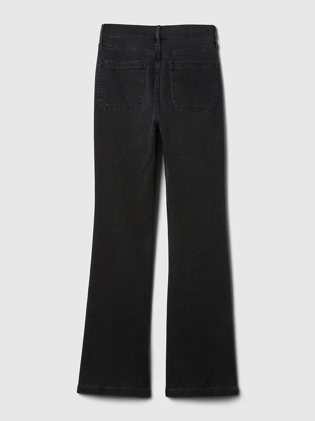 Jeans évasés taille haute style années 70