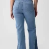 Jeans évasés taille haute style années 70 avec empiècements
