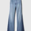 Jeans évasés taille haute style années 70 avec empiècements