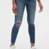 Jeggings de maternité « Favorite » à effet usé et empiècement intégral