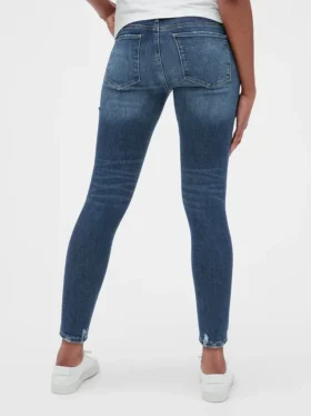 Jeggings de maternité « Favorite » à effet usé et empiècement intégral