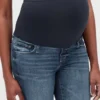 Jeggings de maternité « Favorite » à effet usé et empiècement intégral