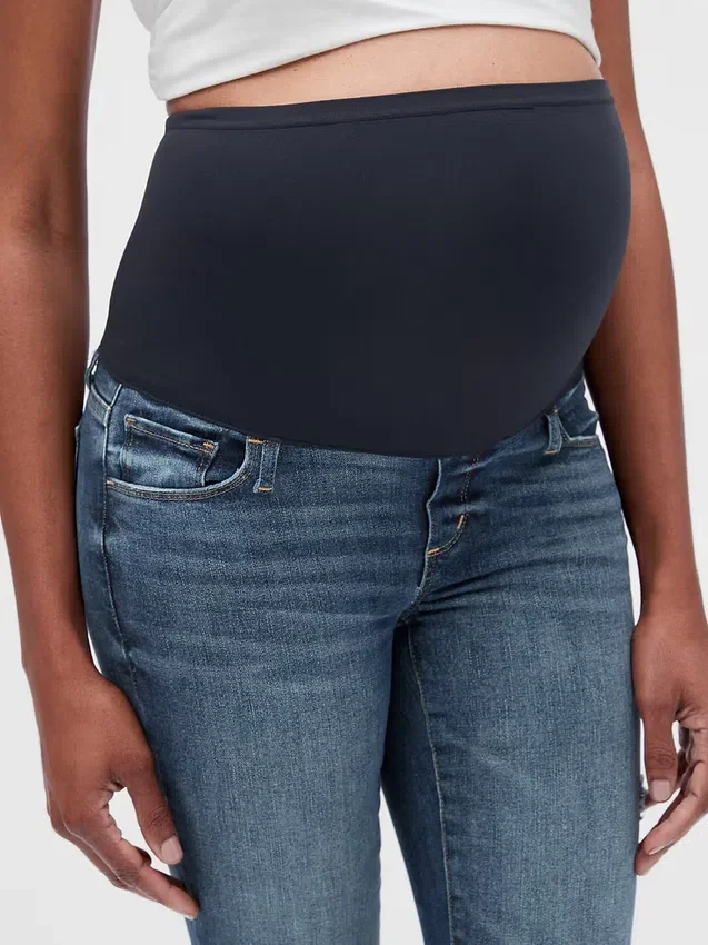 Jeggings de maternité « Favorite » à effet usé et empiècement intégral