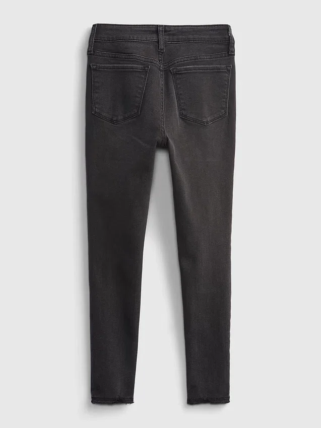 Jeggings taille haute effet usé pour enfants