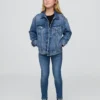 Jeggings à taille mi-haute pour enfants, à enfiler