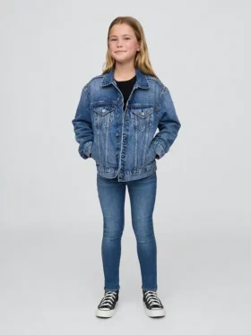 Jeggings à taille mi-haute pour enfants, à enfiler