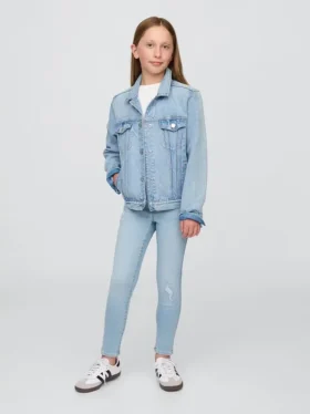 Jeggings à taille mi-haute pour enfants, à enfiler