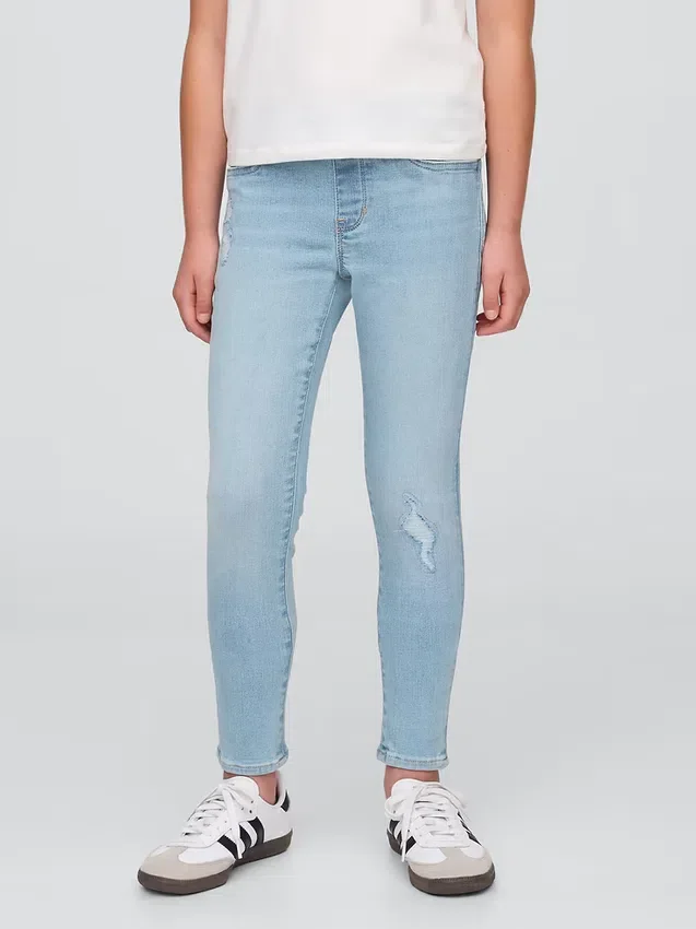 Jeggings à taille mi-haute pour enfants, à enfiler