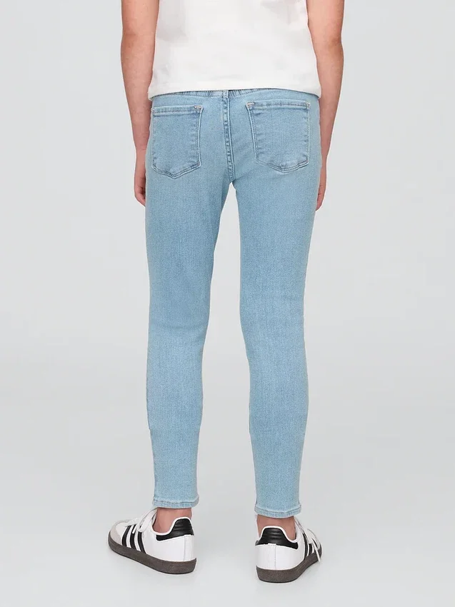 Jeggings à taille mi-haute pour enfants, à enfiler
