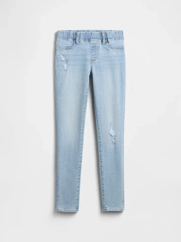 Jeggings à taille mi-haute pour enfants, à enfiler