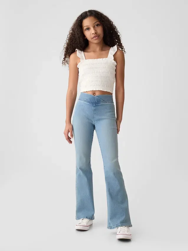 Jeggings évasés taille haute pour enfants