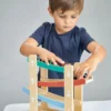 Jeu de course de voitures sur rampe en bois pour tout-petits