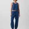 Jogger ample en denim de gaze de coton