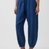 Jogger ample en denim de gaze de coton