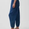 Jogger ample en denim de gaze de coton