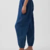 Jogger ample en denim de gaze de coton