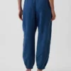 Jogger ample en denim de gaze de coton