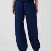 Jogger ample en denim de gaze de coton