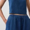 Jogger ample en denim de gaze de coton