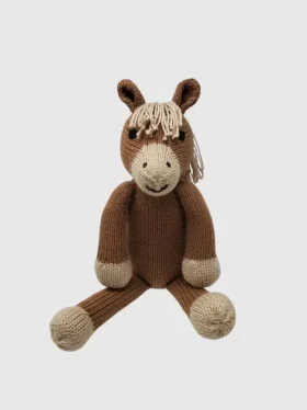 Jouet en tricot en forme de cheval