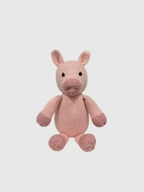 Jouet en tricot en forme de cochon