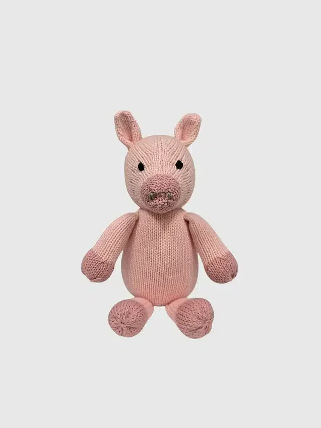 Jouet en tricot en forme de cochon