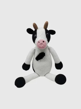 Jouet en tricot en forme de vache