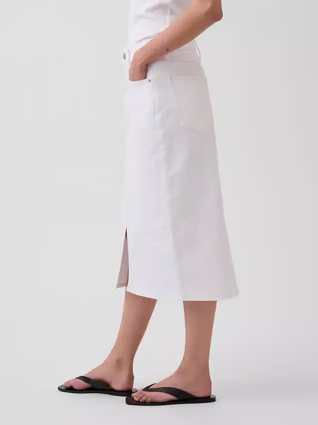 Jupe crayon midi en denim