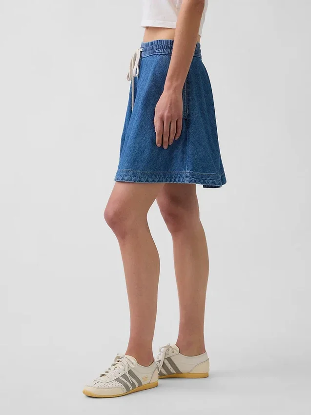 Jupe décontractée en denim ultra-doux