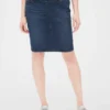 Jupe de maternité en denim à panneau intégral