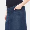Jupe de maternité en denim à panneau intégral
