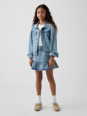 Jupe en denim à volants pour enfant