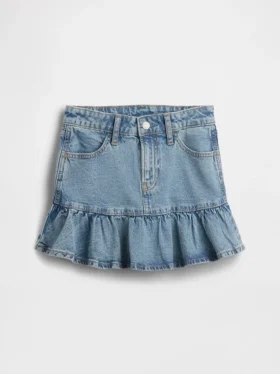 Jupe en denim à volants pour enfant