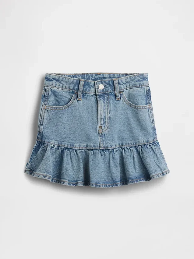 Jupe en denim à volants pour enfant