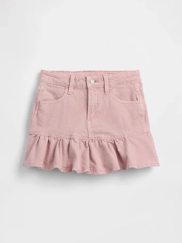 Jupe en denim à volants pour enfant