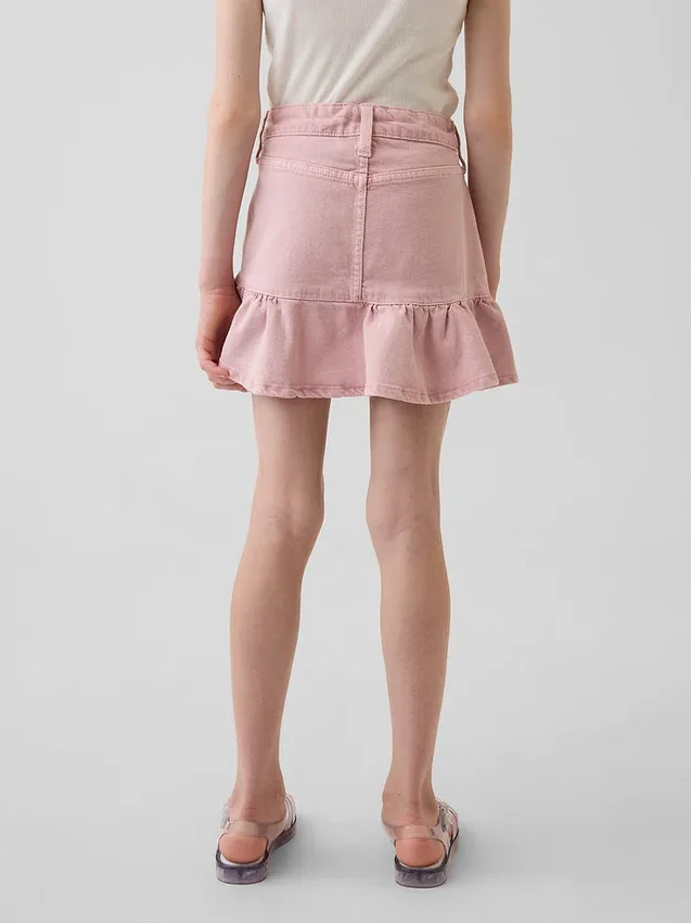 Jupe en denim à volants pour enfant