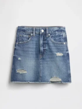 Jupe en jean taille haute pour enfant