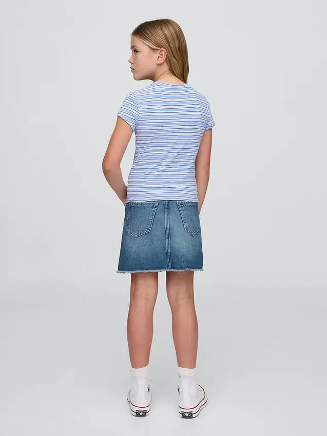 Jupe en jean taille haute pour enfant