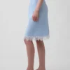 Jupe en mélange de lin avec bordure en dentelle