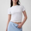 Jupe en mélange de lin avec bordure en dentelle