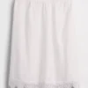 Jupe en mélange de lin avec bordure en dentelle