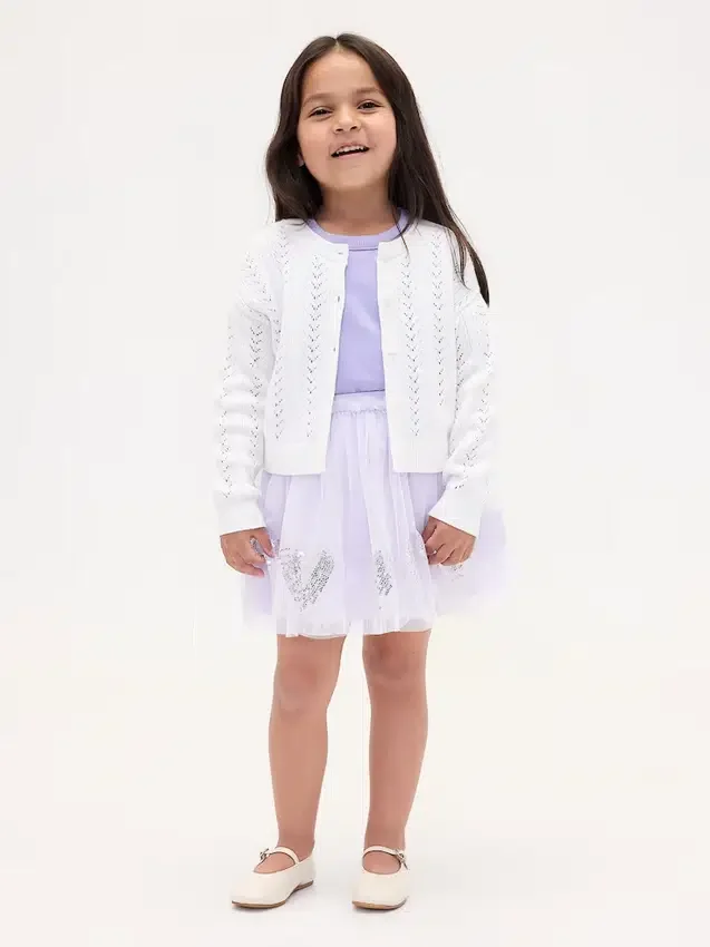 Jupe en tulle et paillettes en forme de cœur pour Bébé & Enfant