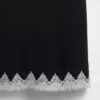 Jupe longue à bordure en dentelle
