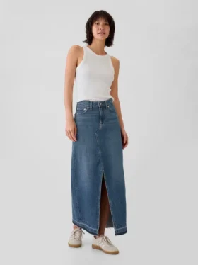 Jupe longue en denim