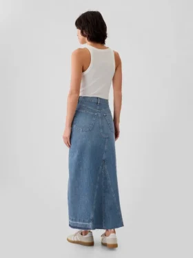 Jupe longue en denim