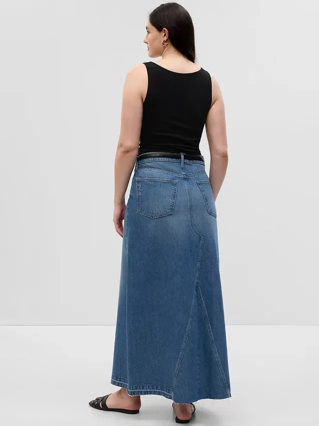 Jupe longue en denim
