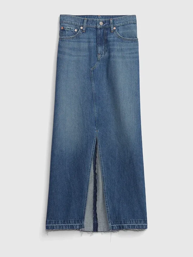 Jupe longue en denim
